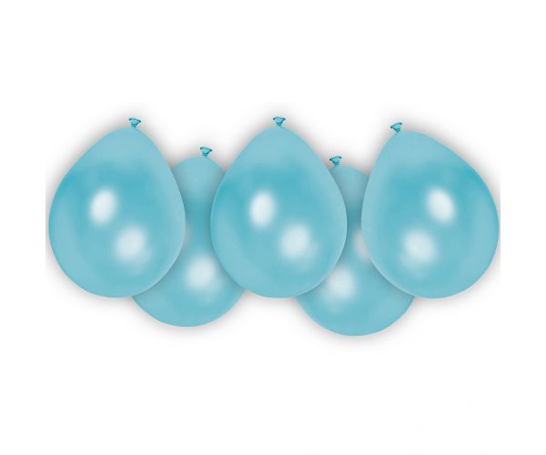 Világoskék latex lufi 8db-os szett