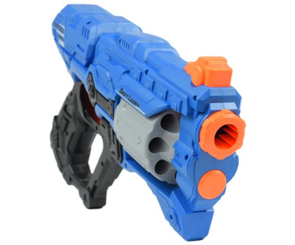 Swift Launcher: Forgótáras manuális szivacslövő fegyver töltényekkel és céltáblával 32cm