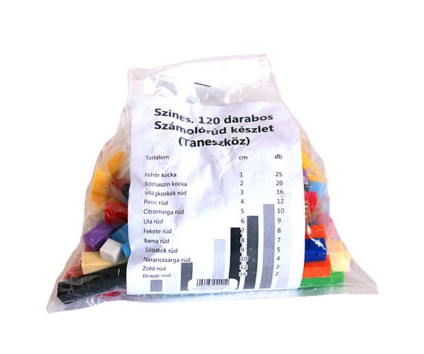 Színes számolórúd szett 120db