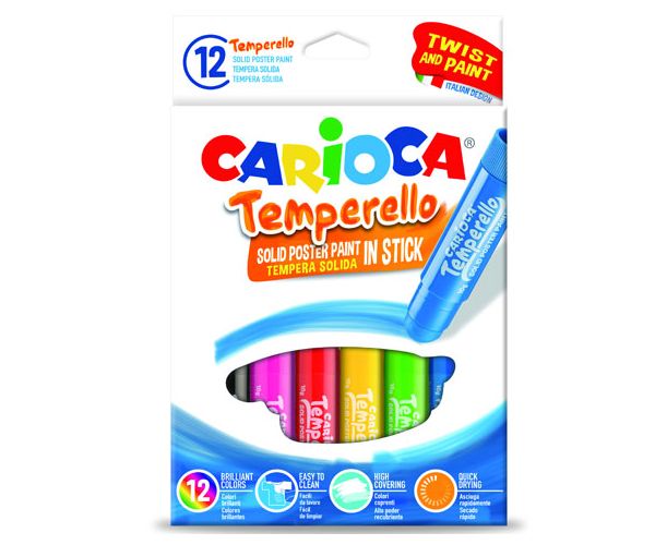 Carioca: Színes tempera stick 6db-os kimosható