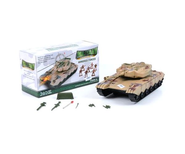 Tank játékszett kiegészítőkkel sivatagi színben