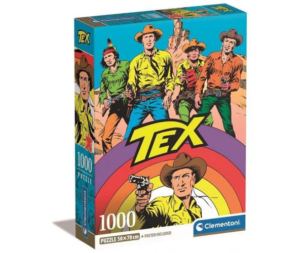 Tex képregényes HQC 1000 db-os puzzle poszterrel - Clementoni