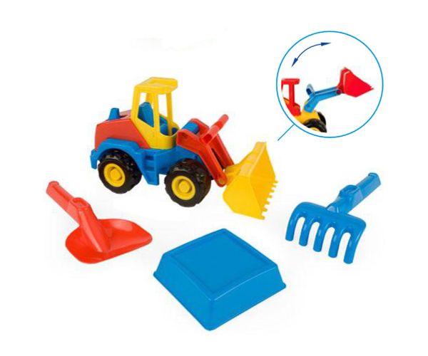 Tech Truck Rakodógép homokozó szettel 27cm - Wader