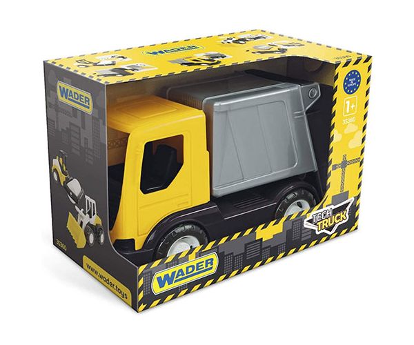 Tech Truck sárga kukásautó 26cm - Wader