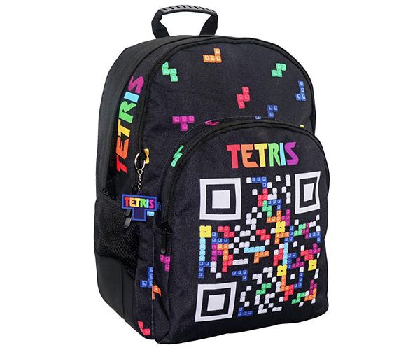 Tetris lekerekített iskolatáska, hátizsák 33x16x45cm
