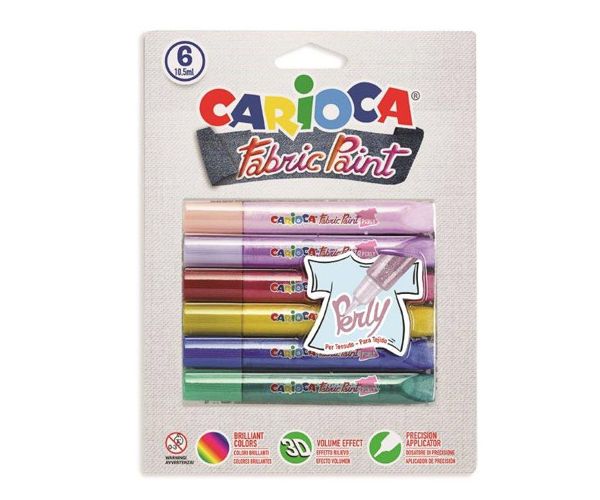 Textilfestő szett 6 színnel - Carioca
