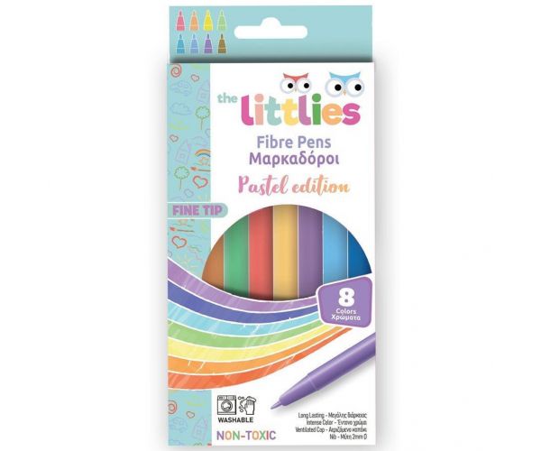 The Littles: Pasztell színek 8db-os vékony hegyű filctoll szett