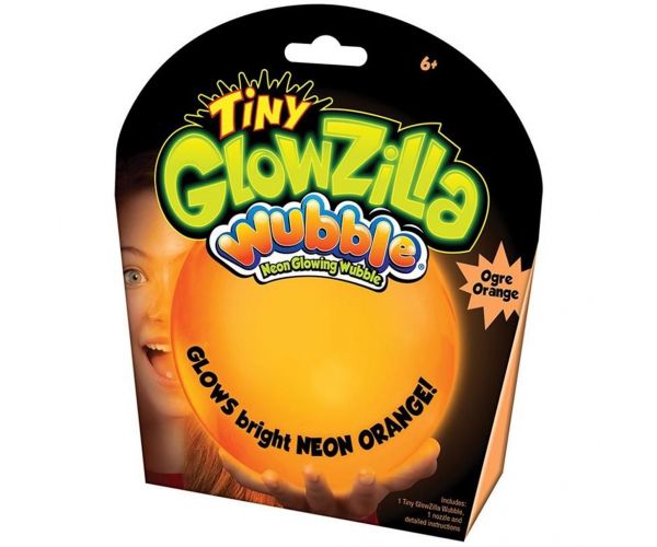 Tiny Glowzilla Wubble világító neon buboréklabda narancssárga színben 30cm