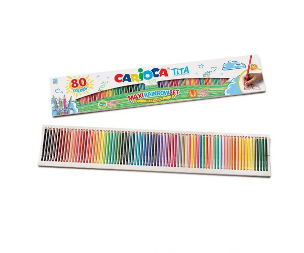Tita Maxi Rainbow 80db-os színes ceruza szett - Carioca