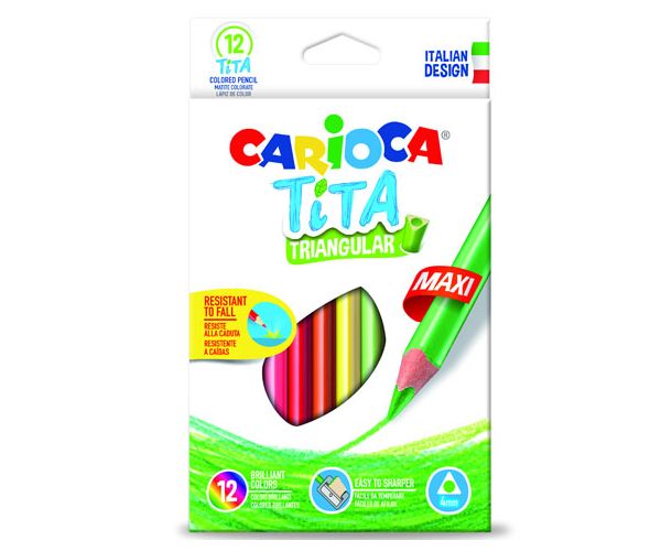 Carioca: Tita maxi háromszög színes ceruza 12db-os