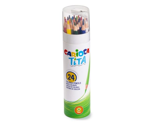 Tita 24db-os színes ceruza szett henger tokban - Carioca