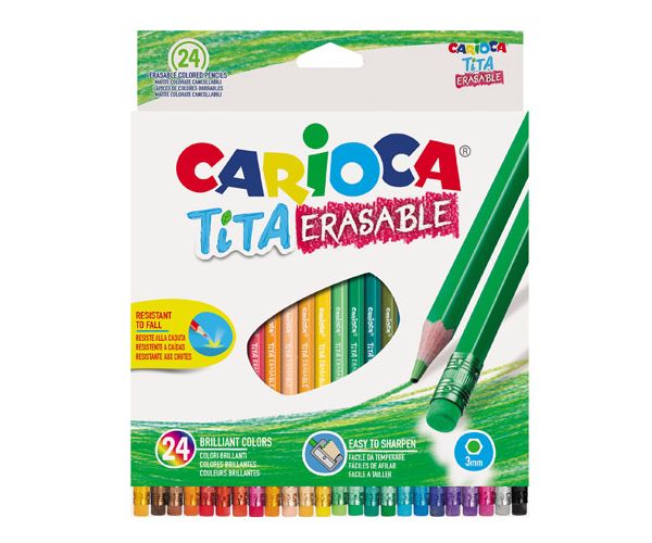 Tita színes ceruza 24db-os szett radírvéggel - Carioca