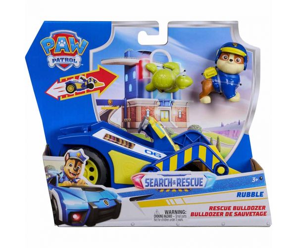 Mancs Őrjárat: Search & Rescue Hátrahúzható Rubble járgánya figurával - Spin Master