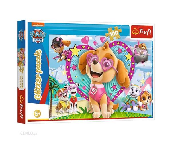 Mancs Őrjárat: Tündöklő Skye 100db-os csillámló puzzle - Trefl