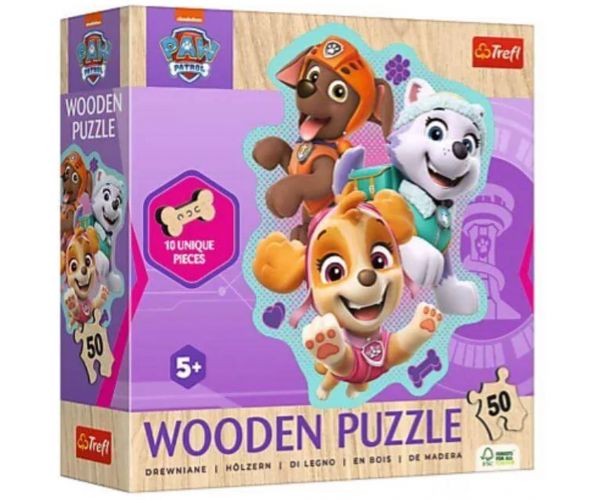 Mancs őrjárat - Vidám csapat - 50 db-os fa puzzle - Trefl