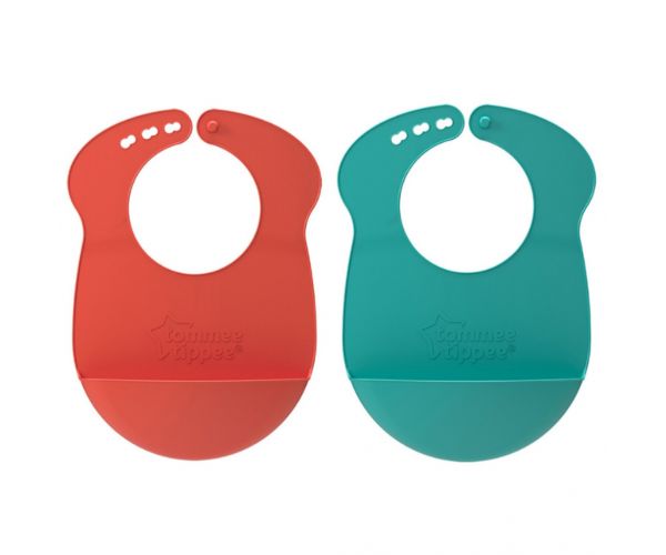 Tommee Tippee: Roll'N'Go szilikon vállpántos előke több változatban