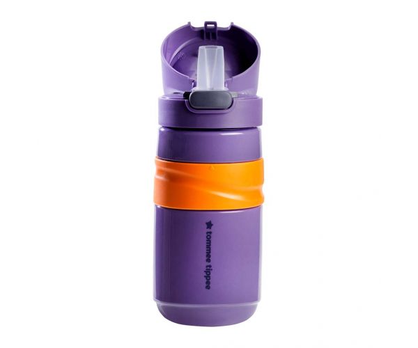 Tommee Tippee: Superstar Flip top straw Itatópohár szívószállal lila színben 500ml (18 hó+)