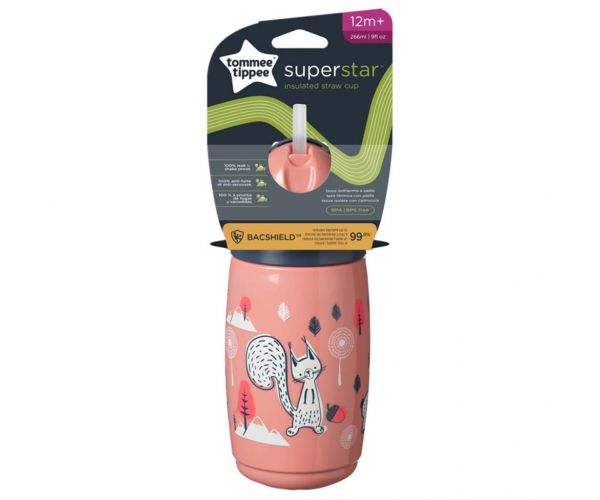 Tommee Tippee: Superstar Mókusos itatópohár szívószállal 266ml (12 hó+)