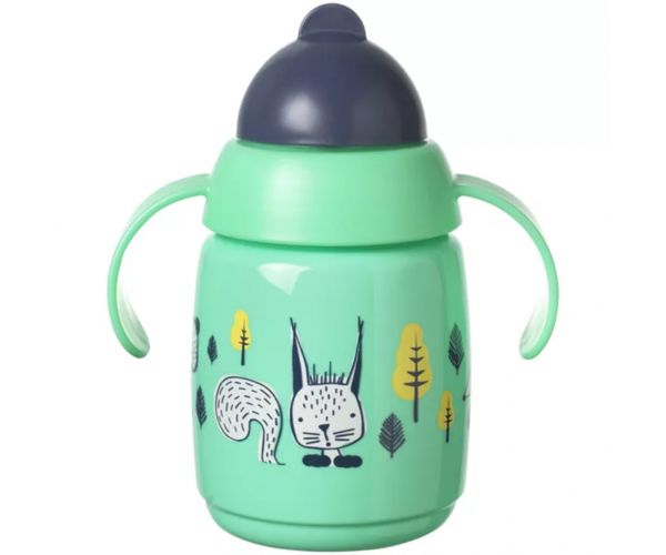 Tommee Tippee: Superstar Zöld Szívószálas Tanuló Itatópohár 300ml