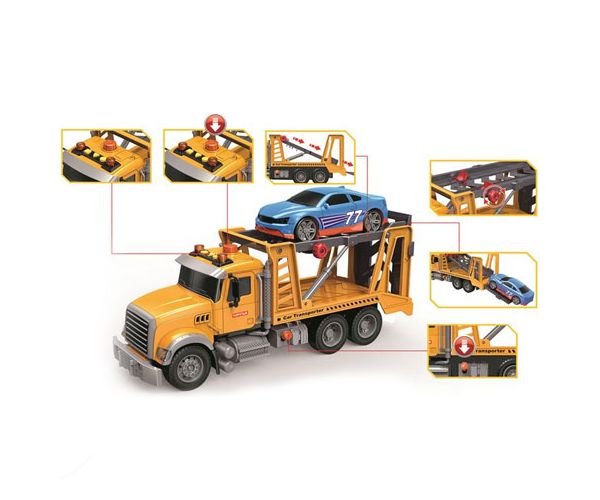 Toystar Autószállító kamion fénnyel és hanggal 36cm
