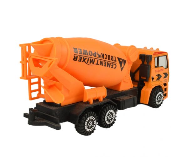 Truck: Fém építőipari járművek többféle változatban 19cm
