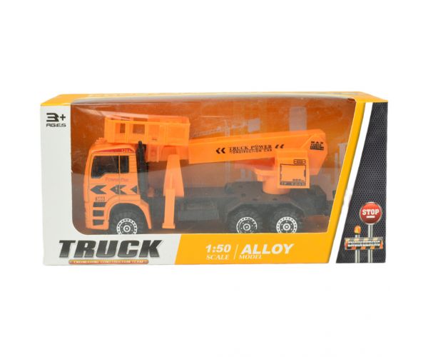 Truck: Fém építőipari járművek többféle változatban 19cm