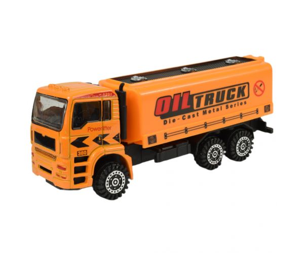 Truck: Fém építőipari járművek többféle változatban 19cm