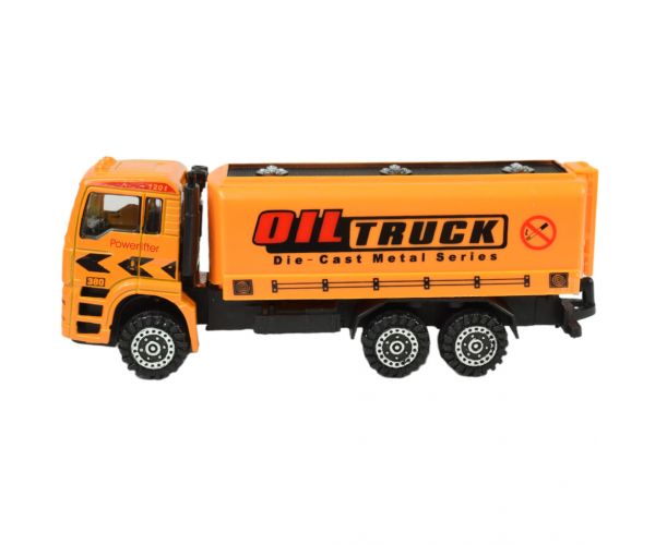 Truck: Fém építőipari járművek többféle változatban 19cm
