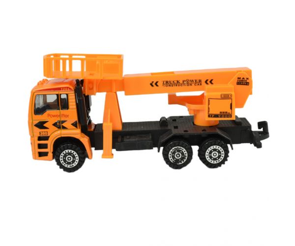 Truck: Fém építőipari járművek többféle változatban 19cm