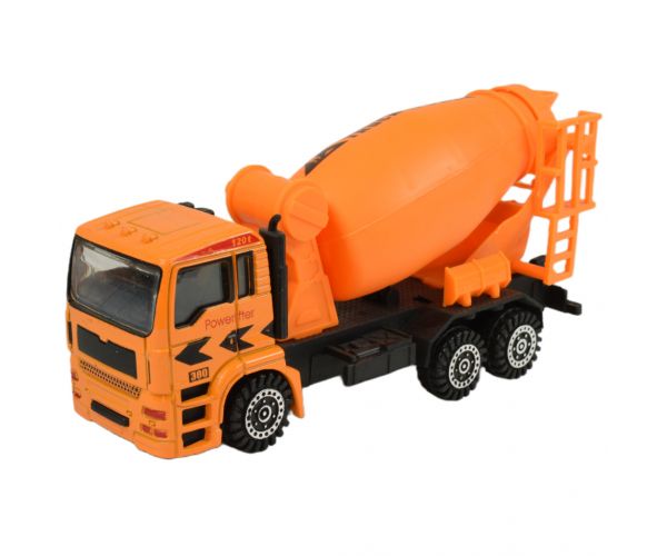 Truck: Fém építőipari járművek többféle változatban 19cm