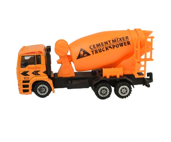 Truck: Fém építőipari járművek többféle változatban 19cm