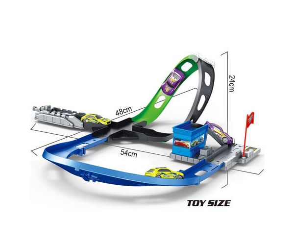 Track Racing versenypálya hurokkanyarral kisautóval