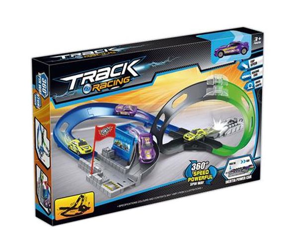 Track Racing versenypálya hurokkanyarral kisautóval