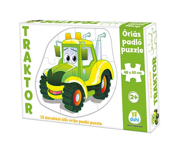 Traktor óriás padló puzzle 12db-os