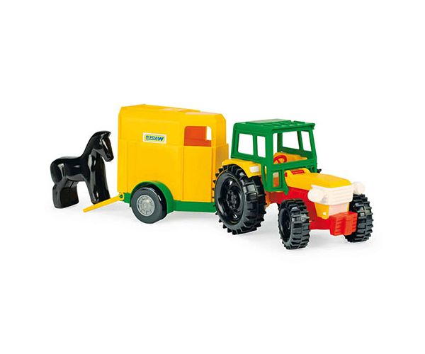 Traktor lovas utánfutóval 38cm - Wader