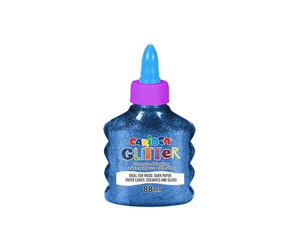 Csillámló folyékony spark kék színű ragasztó 88ml - Carioca