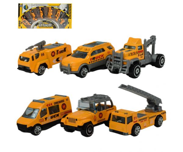 Truck Team: 6db-os szett építőipari kisautó szett 1/64