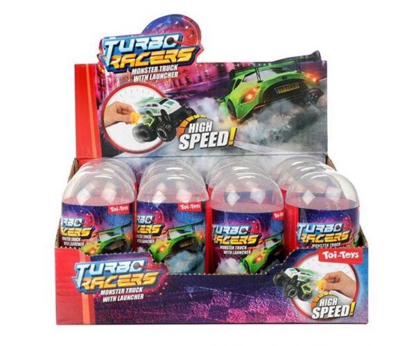 Turbo Racers Monster Truck meglepetés kisautó kilövővel 1db