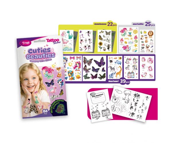 TyToo: Cuties & Beauties Tetoválás Matrica Szett