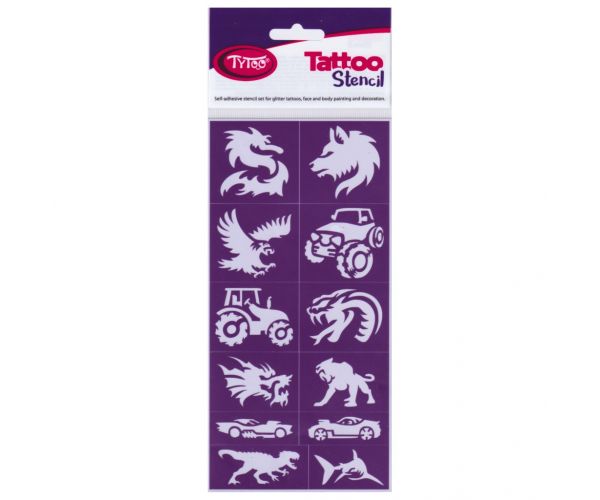 TyToo: Power Pack fiús csillámtetoválás sablon szett