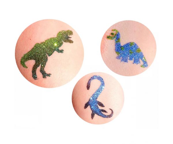 TyToo: Dinoszauruszok csillámtetoválás sablon szett 21db