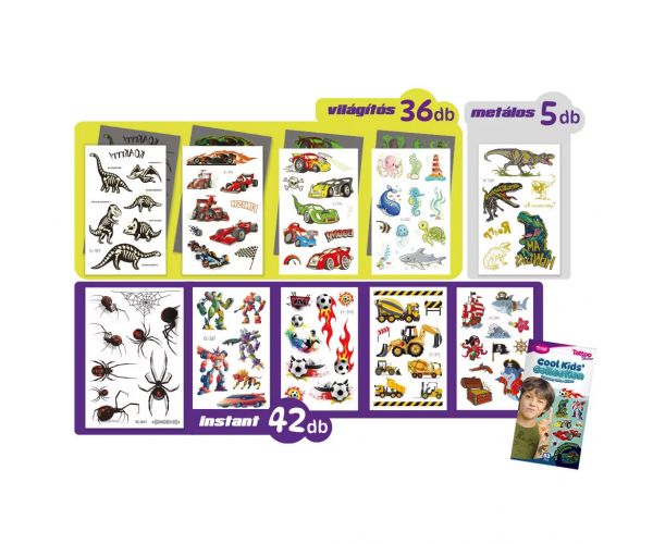 TyToo: Cool Kids' Collection Tetoválás Matrica Szett