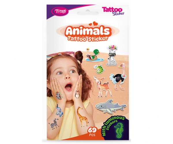 TyToo: Állatos tetoválás matrica szett 69db-os
