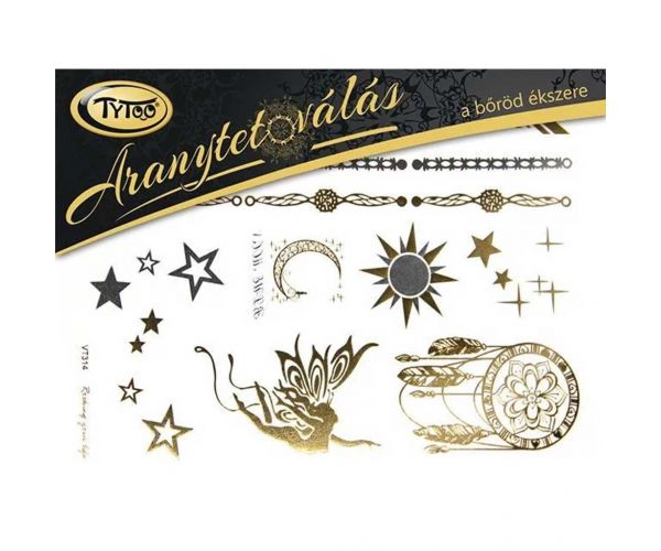 TyToo: Aranytetoválás szett 21x15cm - Álomcsapda, tündér