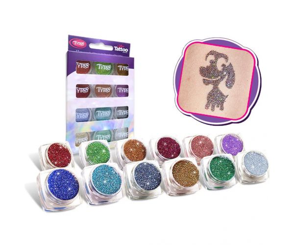 TyToo: Multi színek válogatása csillámpor szett 12x2,5ml