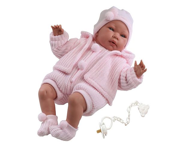 Újszülött síró lány baba 40cm