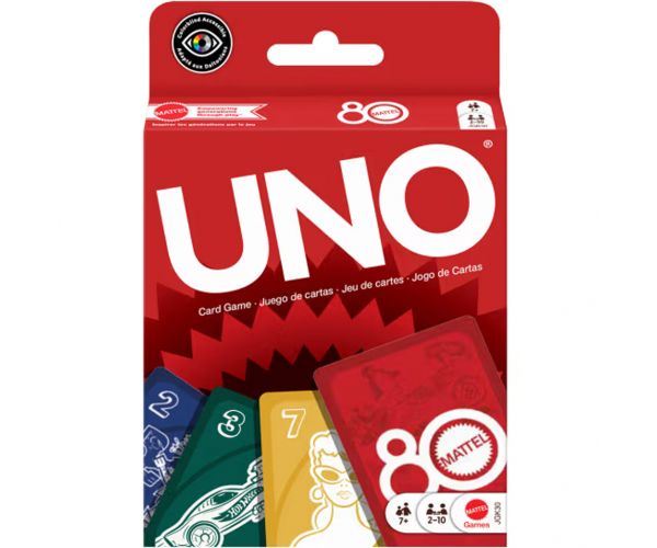 UNO kártya 80 éves rubinvörös kiadás