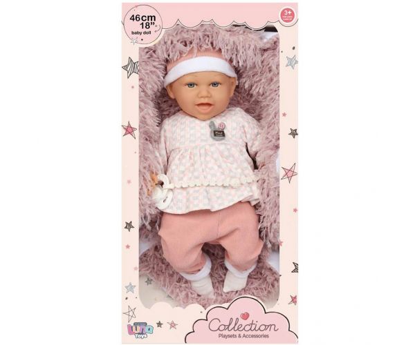 Mosolygós baba kiegészítőkkel 45cm-es