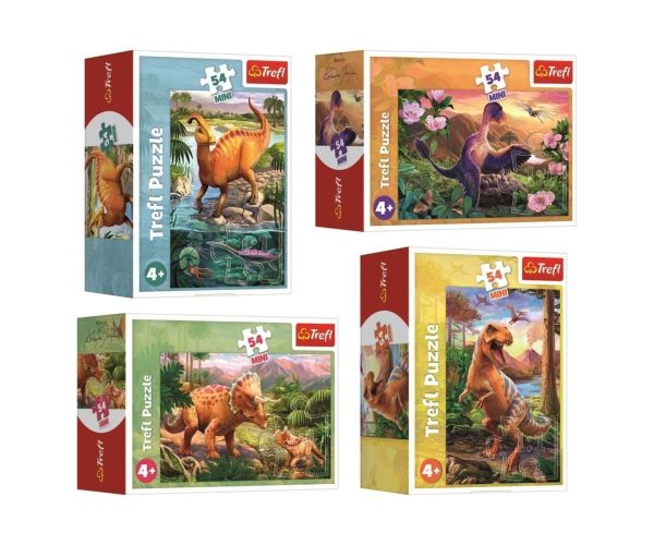 Bámulatos dinoszauruszok 54db-os mini puzzle több változatban - Trefl