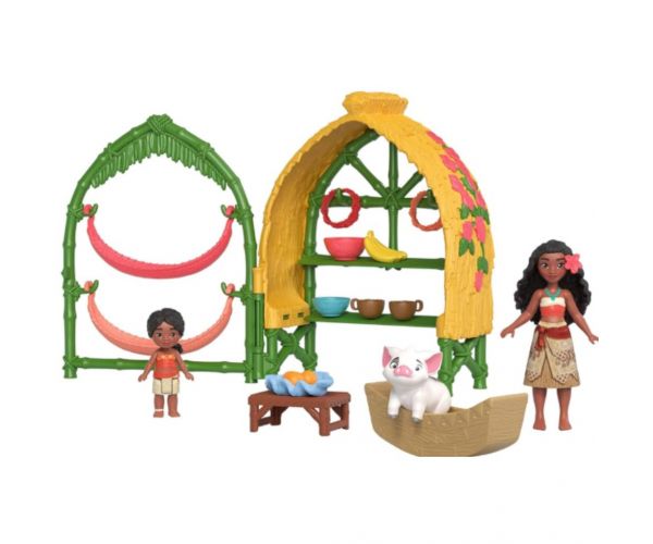Vaiana 2: Vaiana és Simea kunyhó játékszett - Mattel